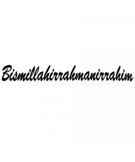Ce-Ka Bismillahirrahmanirrahim ( Siyah ) Araç Sticker